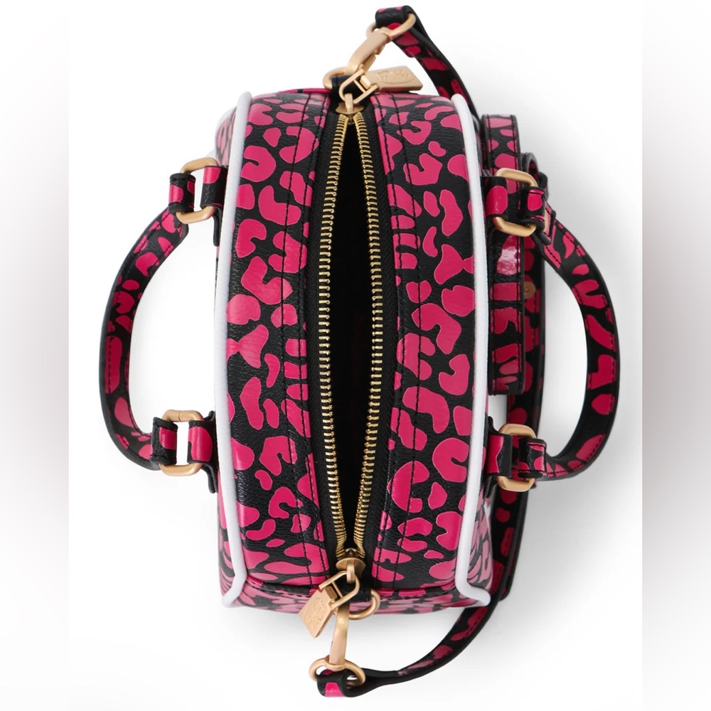VON DUTCH HOT‑PINK CHEETAH BOWLING BAG NWT - Picture 5 of 7